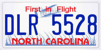 NC license plate DLR5528