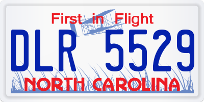 NC license plate DLR5529