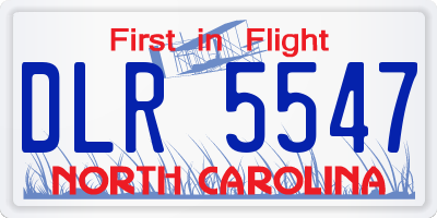 NC license plate DLR5547