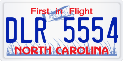NC license plate DLR5554