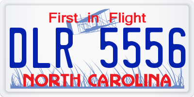 NC license plate DLR5556