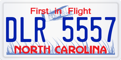 NC license plate DLR5557