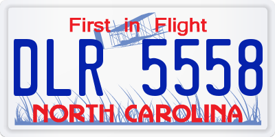 NC license plate DLR5558
