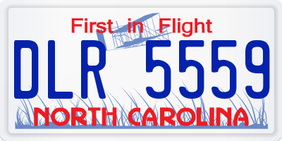 NC license plate DLR5559