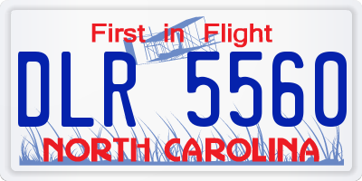 NC license plate DLR5560