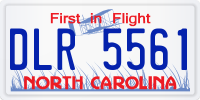 NC license plate DLR5561