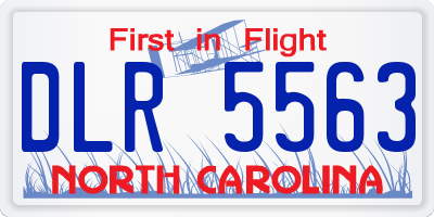 NC license plate DLR5563