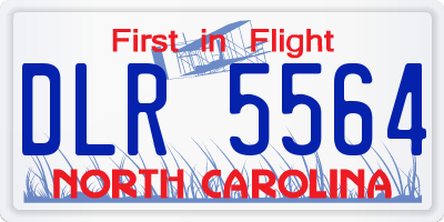 NC license plate DLR5564