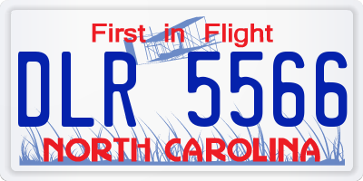 NC license plate DLR5566