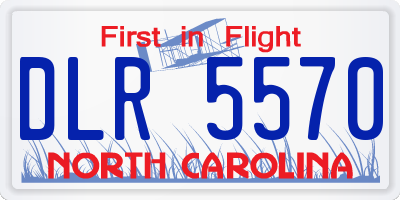 NC license plate DLR5570