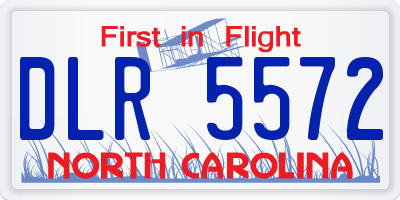 NC license plate DLR5572