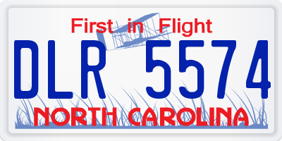 NC license plate DLR5574