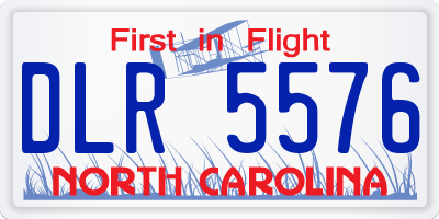 NC license plate DLR5576