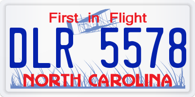 NC license plate DLR5578