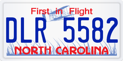 NC license plate DLR5582