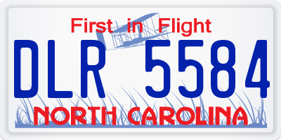 NC license plate DLR5584