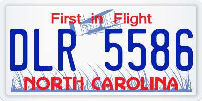 NC license plate DLR5586
