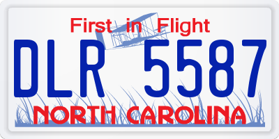 NC license plate DLR5587