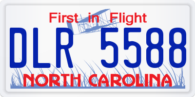 NC license plate DLR5588