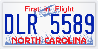 NC license plate DLR5589