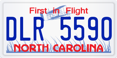 NC license plate DLR5590