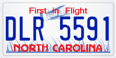 NC license plate DLR5591