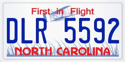 NC license plate DLR5592