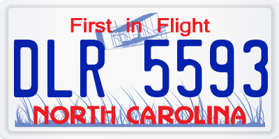 NC license plate DLR5593