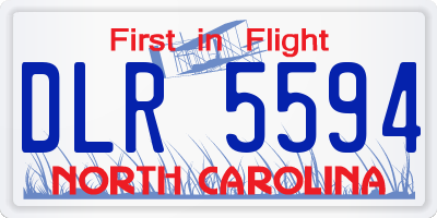 NC license plate DLR5594