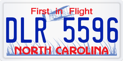 NC license plate DLR5596