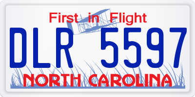 NC license plate DLR5597
