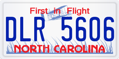 NC license plate DLR5606
