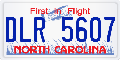 NC license plate DLR5607