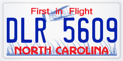 NC license plate DLR5609