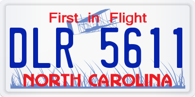 NC license plate DLR5611