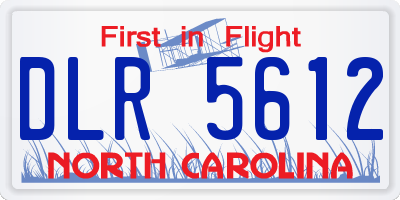 NC license plate DLR5612
