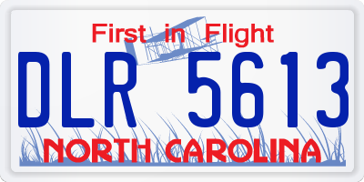 NC license plate DLR5613