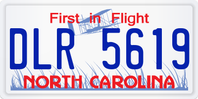 NC license plate DLR5619