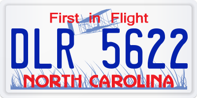 NC license plate DLR5622