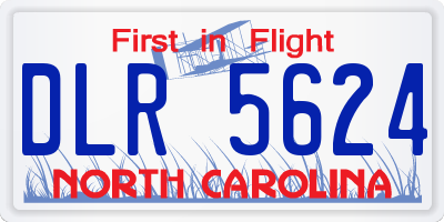 NC license plate DLR5624