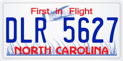 NC license plate DLR5627