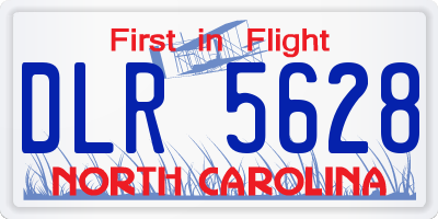 NC license plate DLR5628