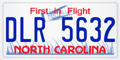 NC license plate DLR5632