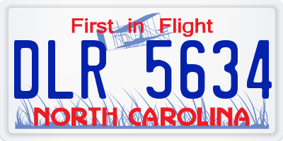 NC license plate DLR5634