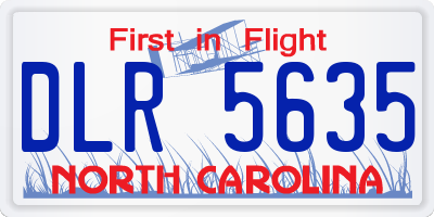 NC license plate DLR5635