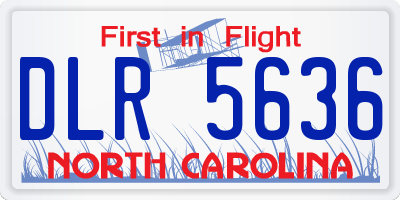 NC license plate DLR5636