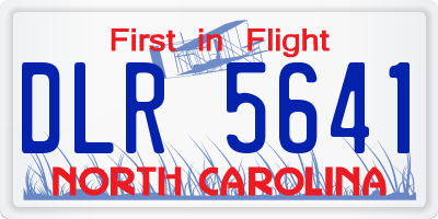 NC license plate DLR5641