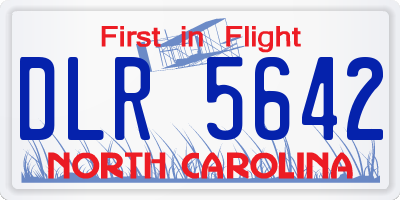 NC license plate DLR5642