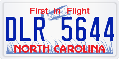 NC license plate DLR5644