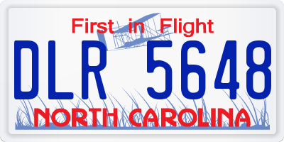 NC license plate DLR5648